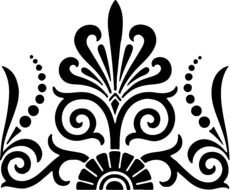 Clip art of black and white graphic design