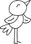 drawing of a songbird