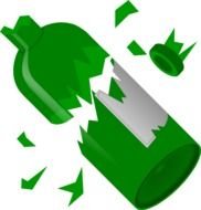 Broken Wine Bottle At Clkercom Vector Online