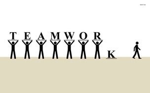 Clipart of a Teamwork Wallpaper