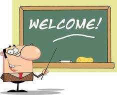 welcome board drawing