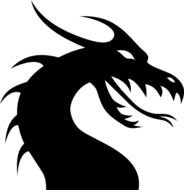 clipart of the dragon silhouette