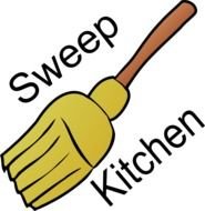 Chore Sweep Kitchen At Clkercom Vector Online