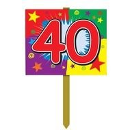 40th Birthday Yard Sign clipart