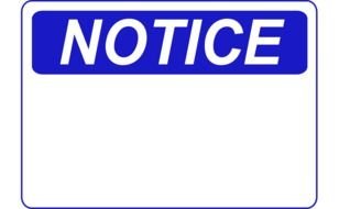 Notice Sign drawing