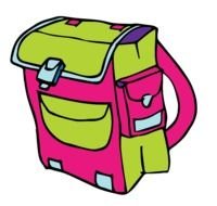 color School Bag drawing