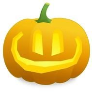 Jack Lantern, carved pumpkin, drawing