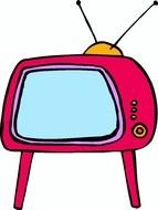 Clipart of small tv