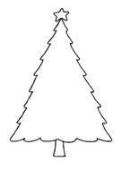 Blank Christmas Tree Outline Printable Template Images