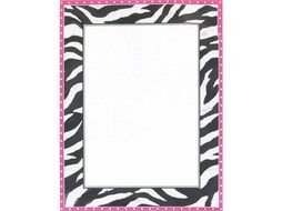 rectangular pink frame with Zebra Border