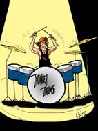 Cartoon Snare Drum drawing