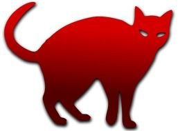 red cat as a symbol of halloween