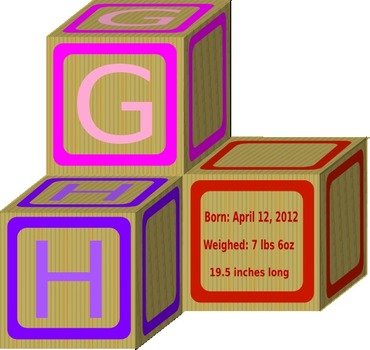 Baby Blocks Pink At Clkercom Vector Online