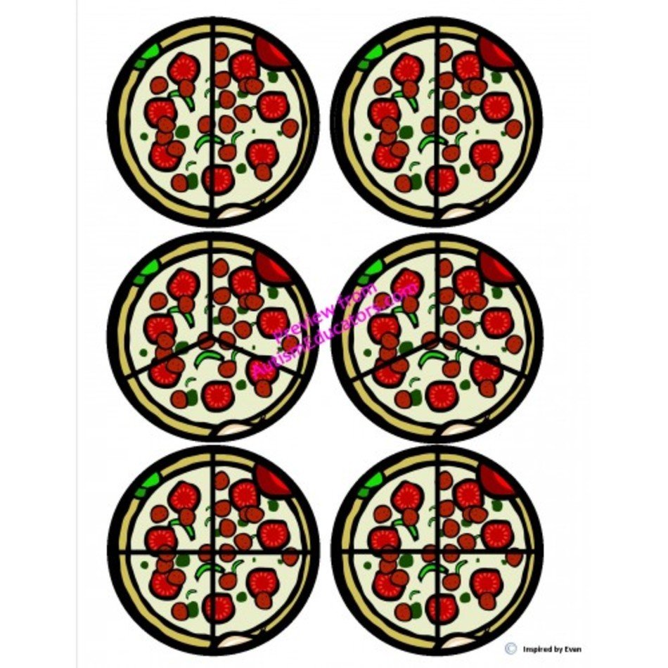 Pizza Fraction Circles For Autism N2