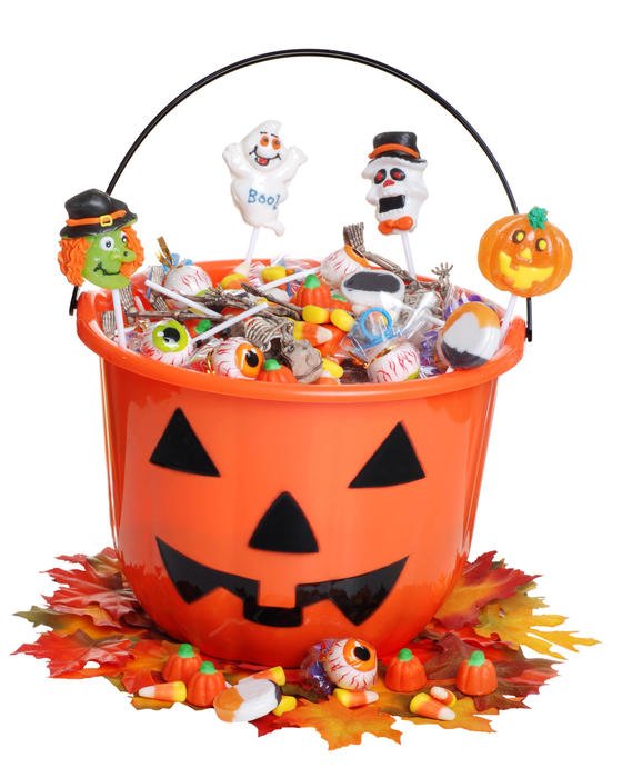 decorative candy bucket for Halloween