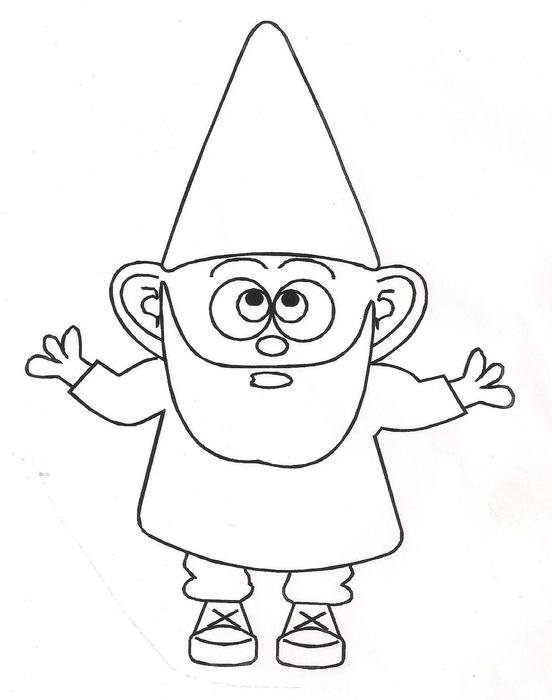 painted white gnome