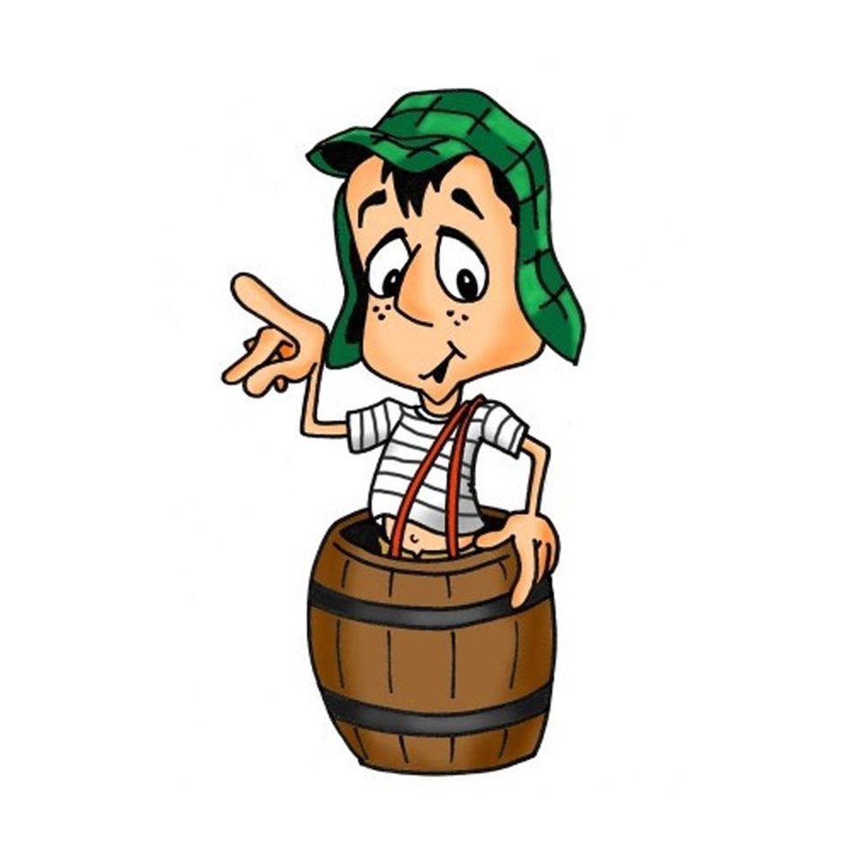 the man in the barrel drawing