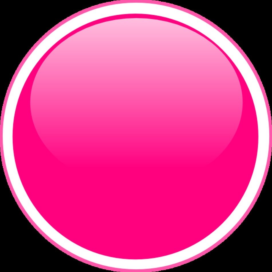 Glossy Pink Circle Button At Clkercom Vector