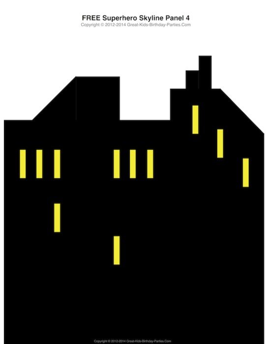 Superhero Skyline Template 4