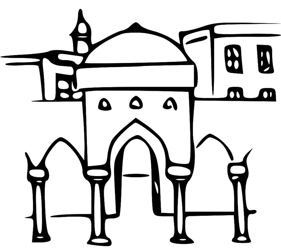 silhouette of the ancient city of Baghdad