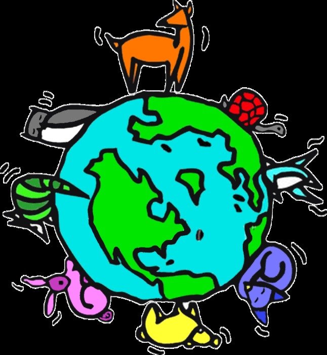 drawing animals around the globe