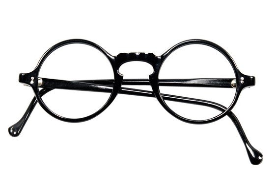 Round Black Vintage Eyewear from 1940s