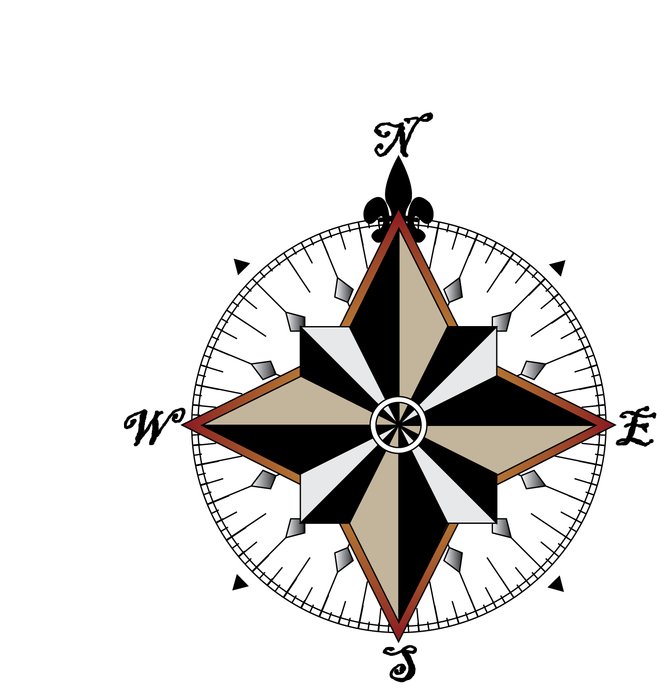 Compass Rose as a picture for clipart