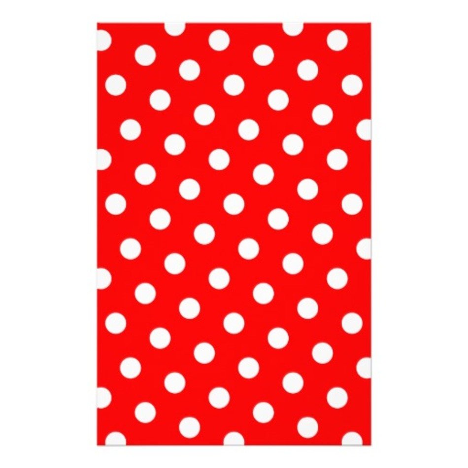 Red And White Polka Dots Stationery Design Zazzle
