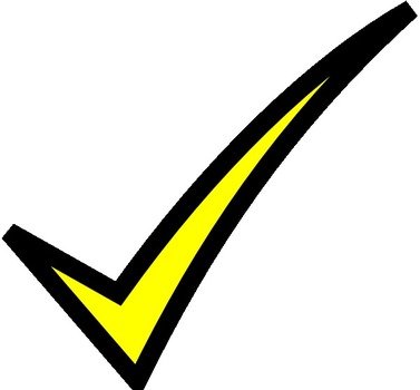 Check Mark Yellow At Clkercom Vector Online clipart