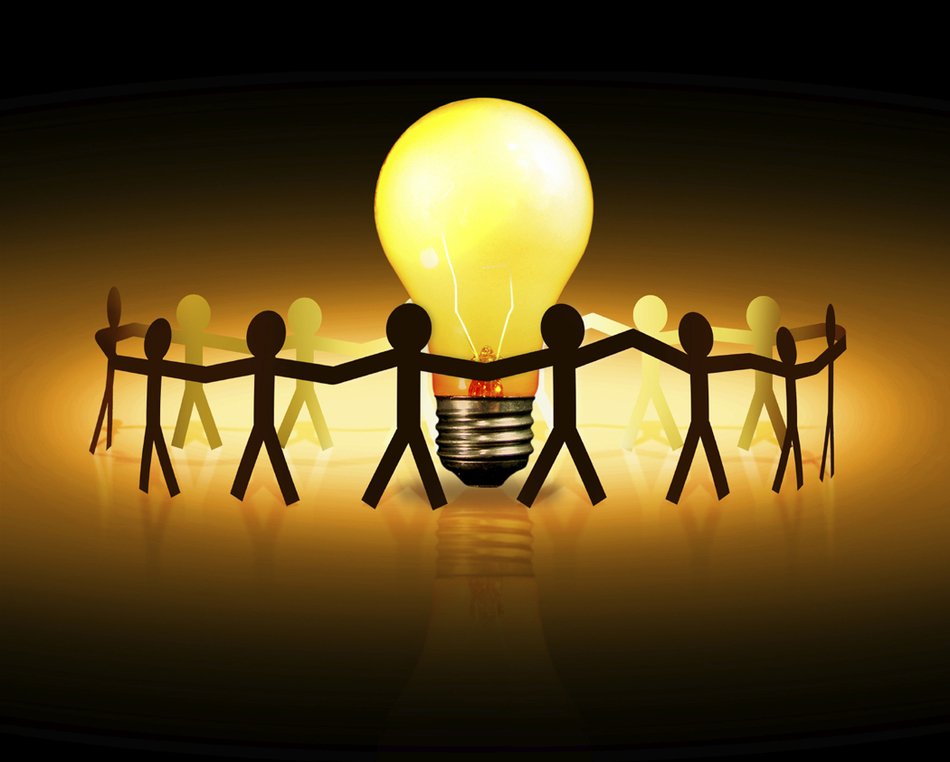 Mission team around the lamp