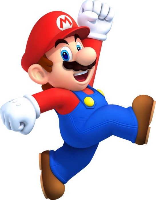 mario character on white background