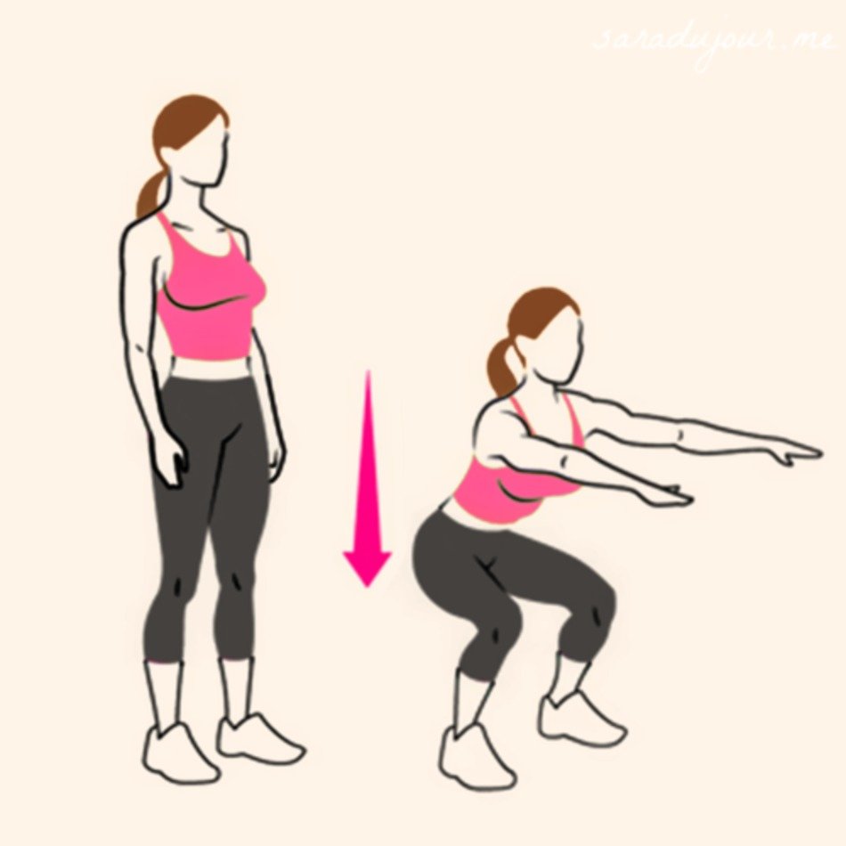Squat Exercise Cartoon Free