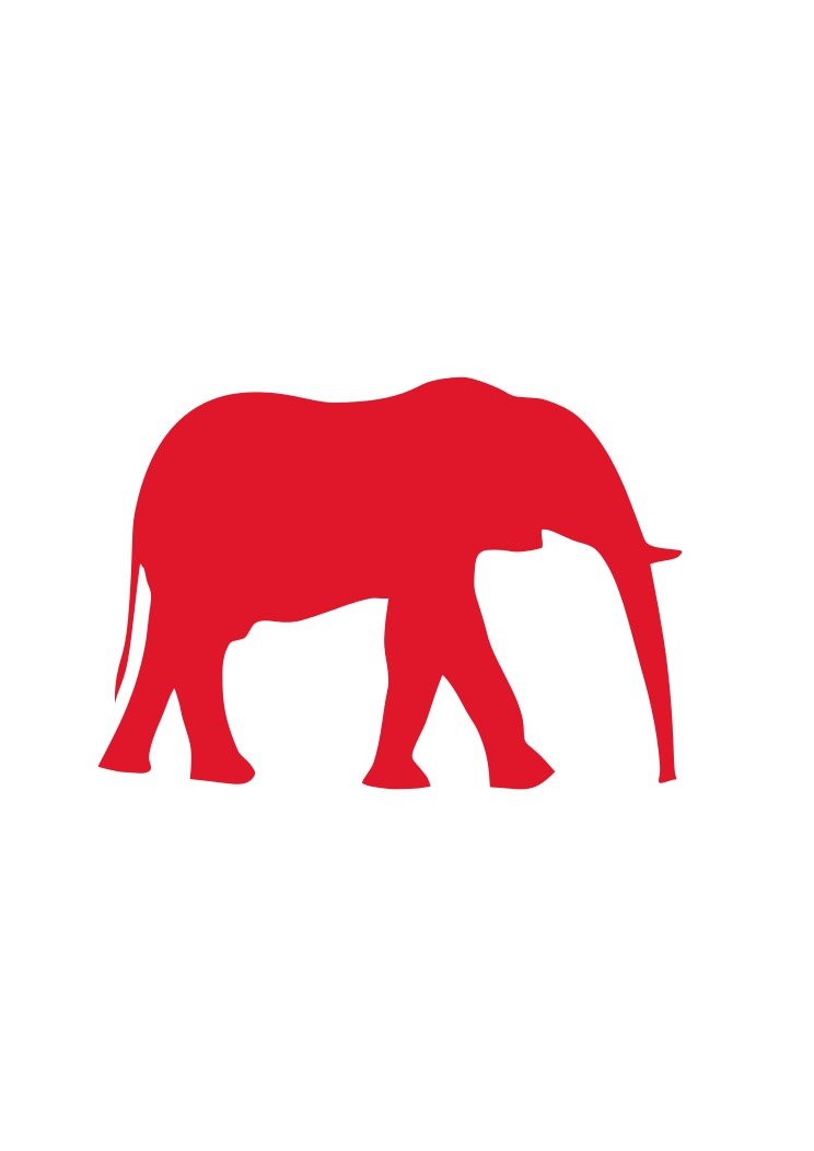 Red Elephant drawing