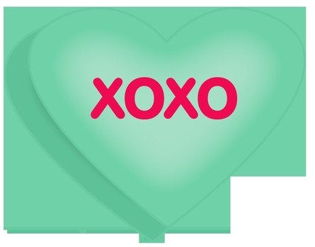 Conversation Heart And Valentines Cupcake clipart N2