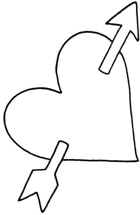 Black and white drawing of Valentine's Day