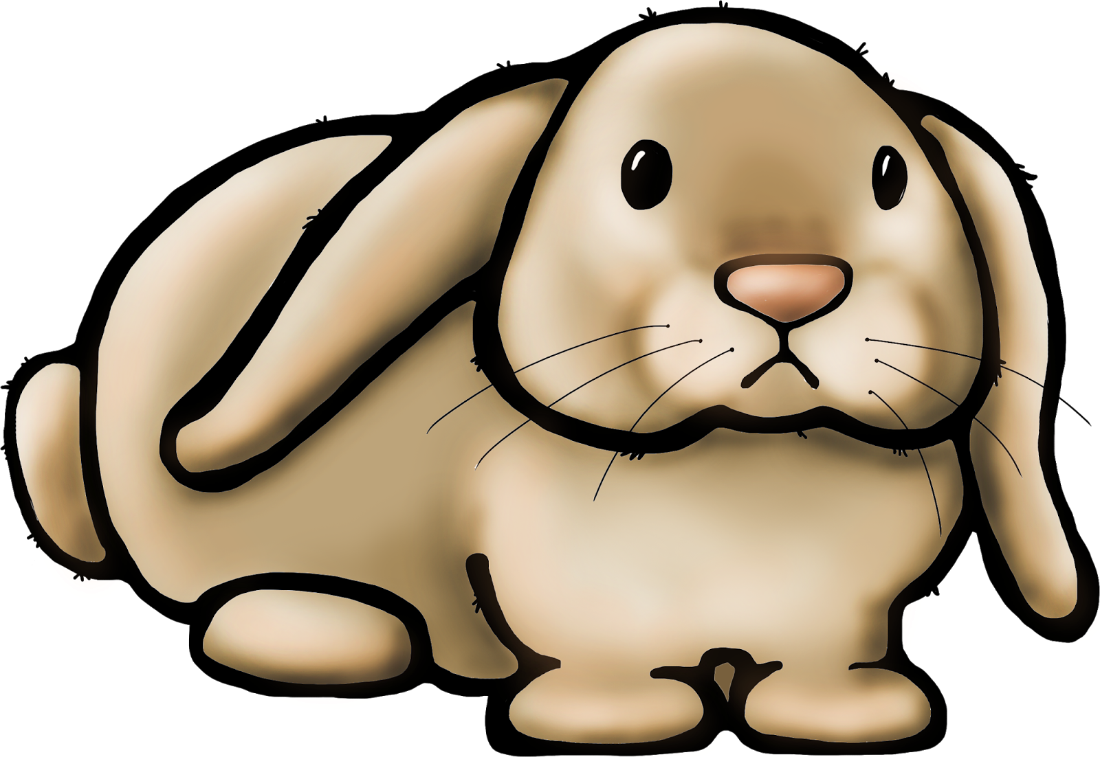 Painted beige long-eared rabbit free image download