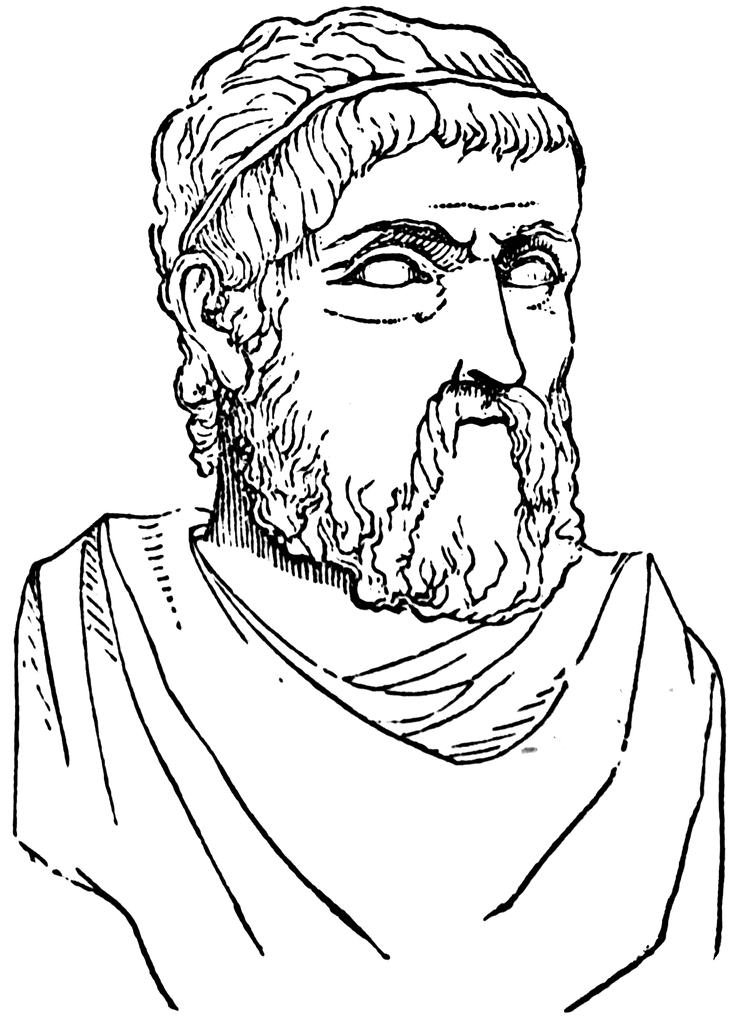 ancient greek man drawing