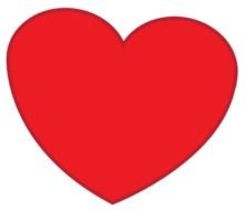 red heart on a transparent background