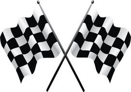 Checkered cross Flag drawing