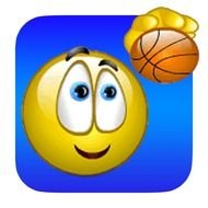 smiley with a basketball ball as a graphic image