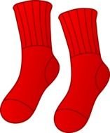Pair Of Red Socks drawing