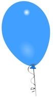 blue air balloon on a white background