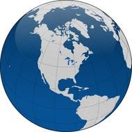 blue and grey world globe