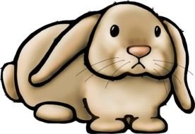 painted beige long-eared rabbit
