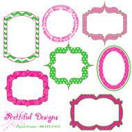 Beautiful colorful frames clipart