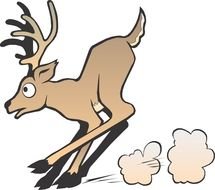 Clipart of Animated Cartoon Deer