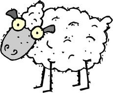 cute white Lamb drawing
