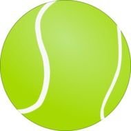 green tennis ball as a picture for clipart