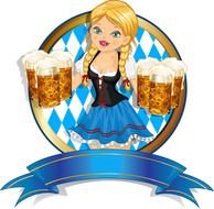 girl with beer drawing