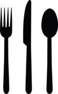 black cutlery silhouettes